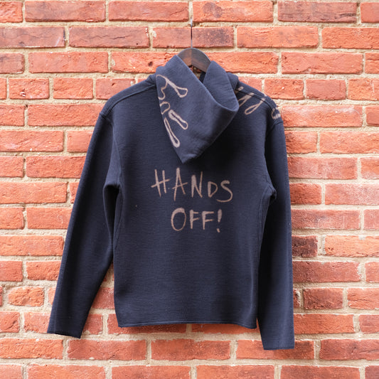 hand patch hoodie - black kids XL