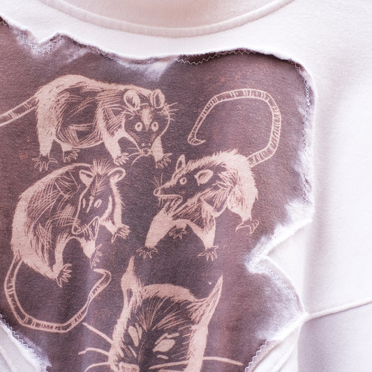 mad posse mock neck - white 1X