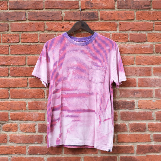 moves print t-shirt - pink stripe XS