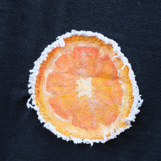fruit patch baby t-shirt - orange black S