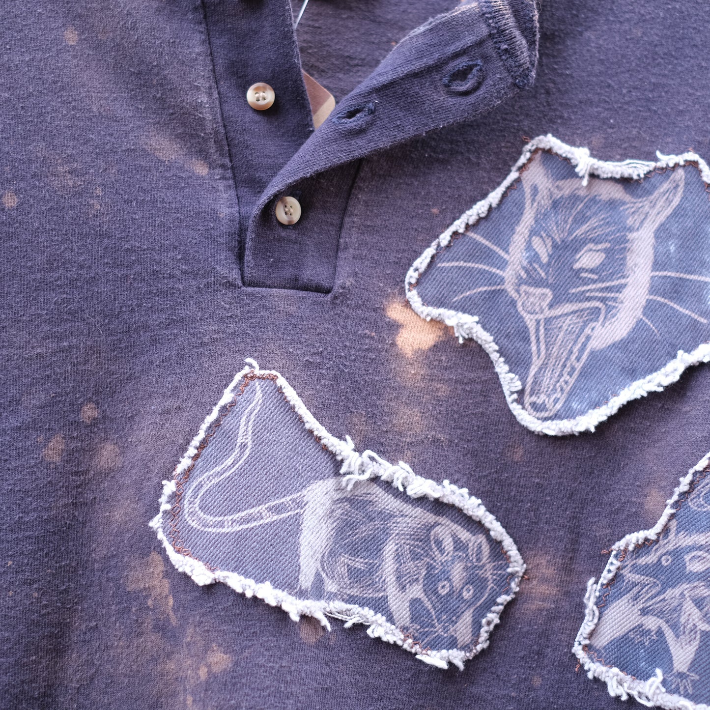 mad posse long sleeve henley - navy L